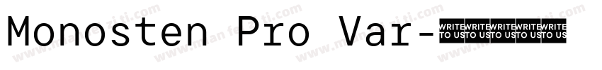 Monosten Pro Var字体转换